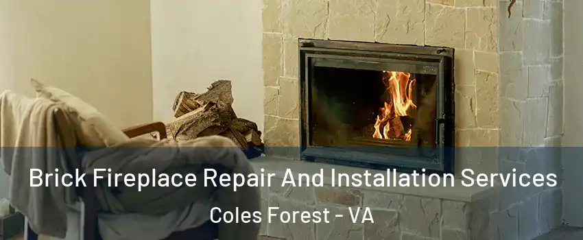 Brick Fireplace Repair And Installation Services Coles Forest - VA